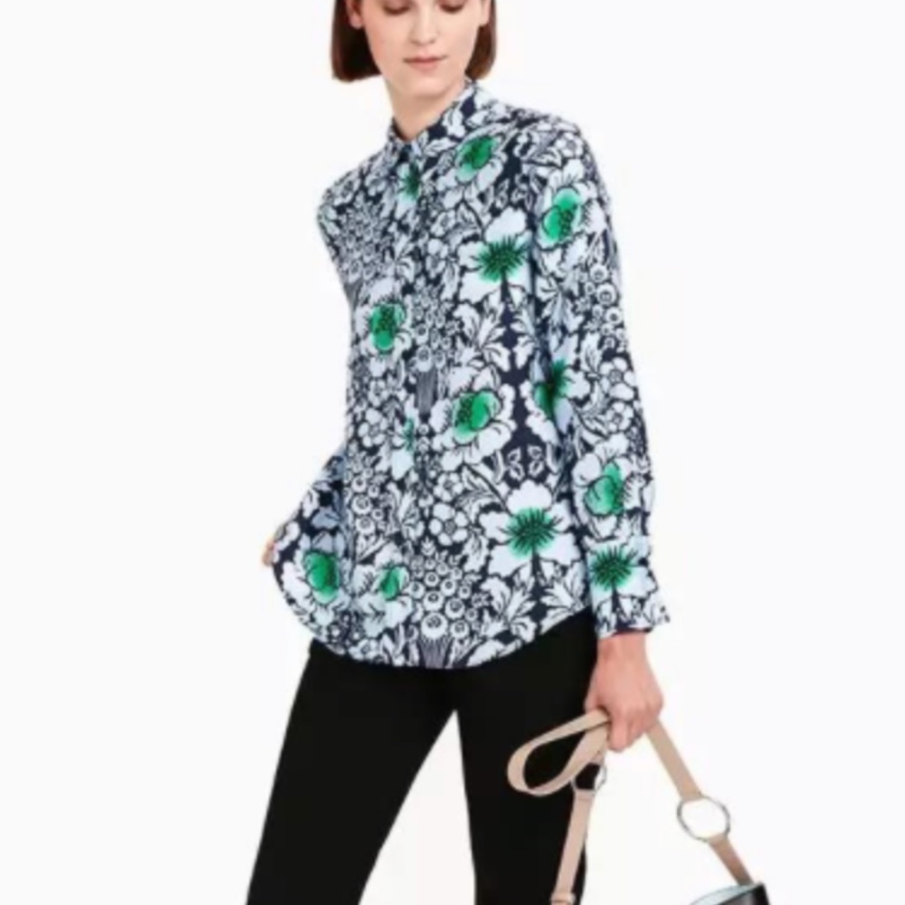 Marimekko Toiveikas Silk Shirt in Juhannus print EU 34